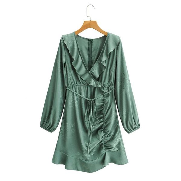 casual dresses 2021 spring women v neck cascading ruffle jacquard mini dress female long sleeve clothes lady slim vestido d7059, Black;gray
casual dresses 2021 spring women v neck cascading ruffle jacquard mini dress female long sleeve clothes lady slim vestido d7059, Black;gray