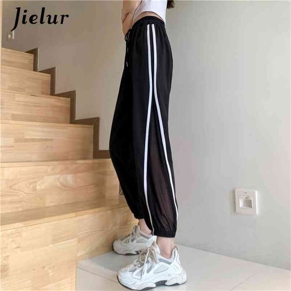 fashion side stripe women's pants patchwork mesh harajuku harem street female -2xl black white sweatpants trousers 210426
fashion side stripe women's pants patchwork mesh harajuku harem street female -2xl black white sweatpants trousers 210426