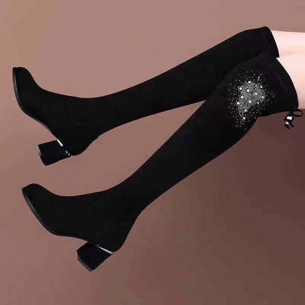 boots 2021 women's platform fashion thick heel over the knee party ol block heels for women, Black
boots 2021 women's platform fashion thick heel over the knee party ol block heels for women, Black