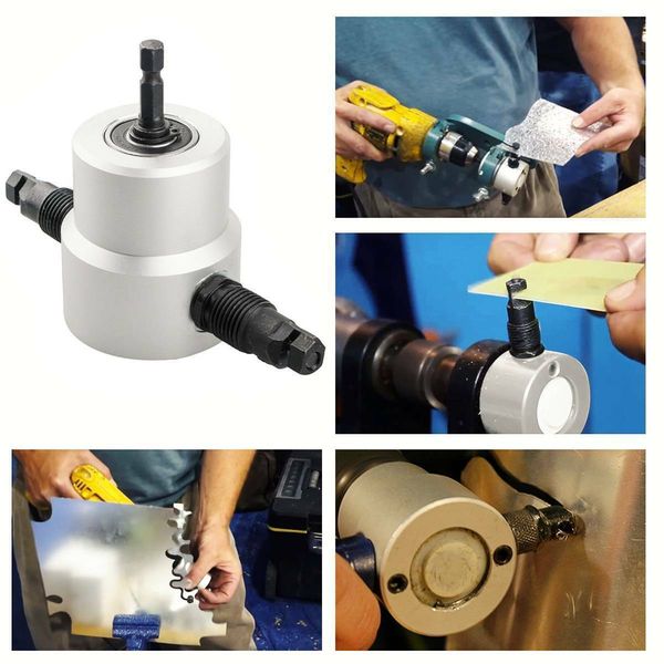 double-head sheet metal cutter tool holder tool, electric drill, accessory kit, Silver
double-head sheet metal cutter tool holder tool, electric drill, accessory kit, Silver