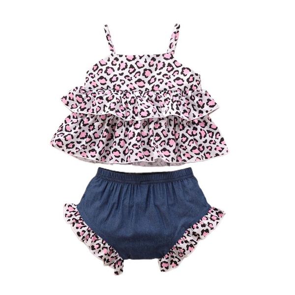 clothing sets 2pcs baby summer leopard print ruffle spaghetti straps vest + elastic waist shorts for toddler girls 0-24 months, White
clothing sets 2pcs baby summer leopard print ruffle spaghetti straps vest + elastic waist shorts for toddler girls 0-24 months, White