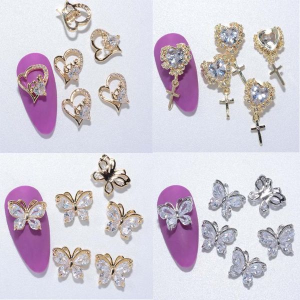 nail art decorations valentine's day heart rhinestones 3d alloy butterfly zircon pendant chains diy manicure accessories, Silver;gold
nail art decorations valentine's day heart rhinestones 3d alloy butterfly zircon pendant chains diy manicure accessories, Silver;gold