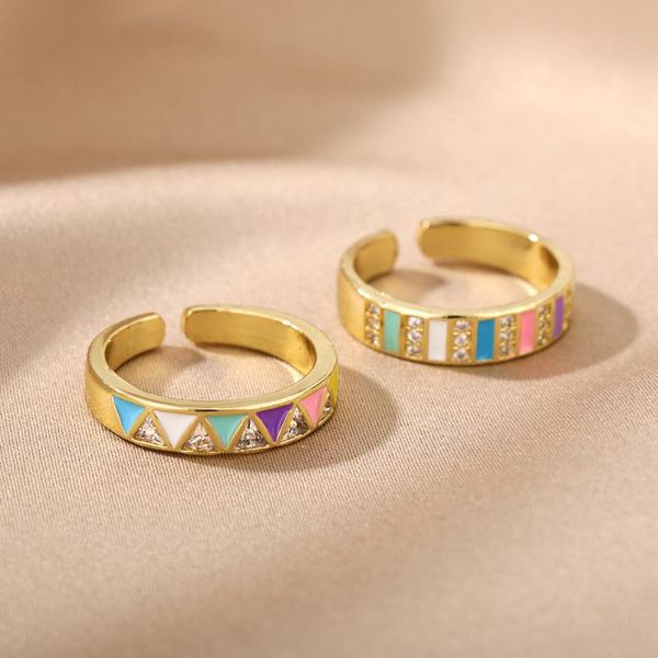 cluster rings fashion luxury cubic zirconic wedding ring colorful triangle rectangle dropping oil for women engagement jewelry bague, Golden;silver
cluster rings fashion luxury cubic zirconic wedding ring colorful triangle rectangle dropping oil for women engagement jewelry bague, Golden;silver