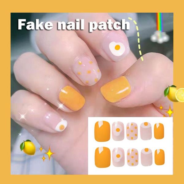 24pcs polkas dot poached egg shape wear short paragraph fashion manicure patch false nails save time wearable nail t6 art kits
24pcs polkas dot poached egg shape wear short paragraph fashion manicure patch false nails save time wearable nail t6 art kits