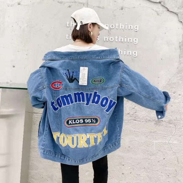 women's jackets bf deisgn alphabet embroidery denim jacket plus size long sleeve jeans outfit cardigan, Black;brown
women's jackets bf deisgn alphabet embroidery denim jacket plus size long sleeve jeans outfit cardigan, Black;brown