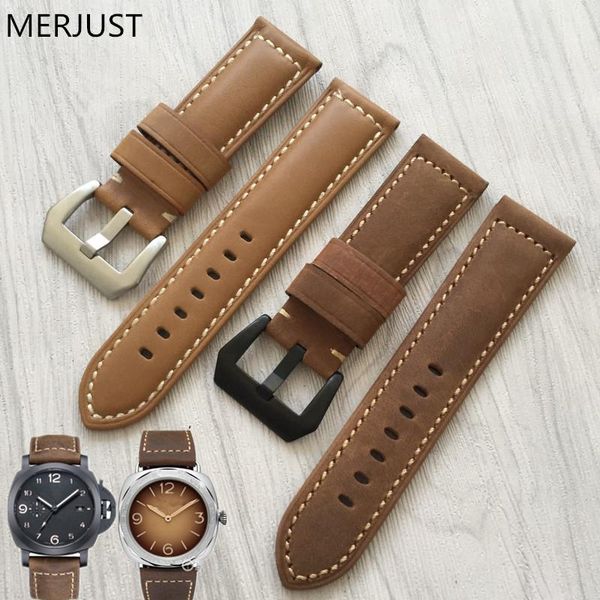 watch bands merjust italian genuine leather soft and comforta handmade brown band retro straps 24mm for pam man tool, Black;brown
watch bands merjust italian genuine leather soft and comforta handmade brown band retro straps 24mm for pam man tool, Black;brown