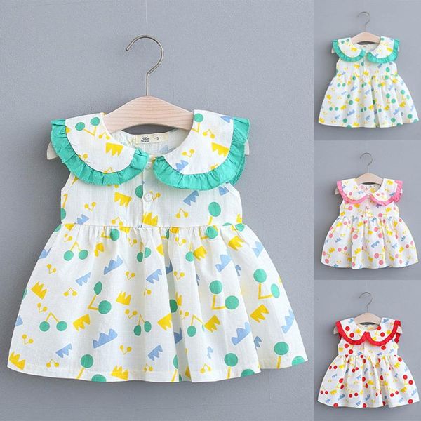 cute doll collar princess dress toddler infant baby girls sleeveless geometric figure dresses robe girl's, Red;yellow
cute doll collar princess dress toddler infant baby girls sleeveless geometric figure dresses robe girl's, Red;yellow