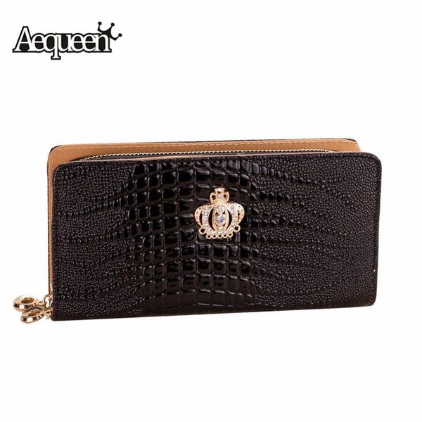 wallets aequeen diamond crown women wallet stone grain long coin purses leather brand design lady purse clutches id card holder, Red;black
wallets aequeen diamond crown women wallet stone grain long coin purses leather brand design lady purse clutches id card holder, Red;black