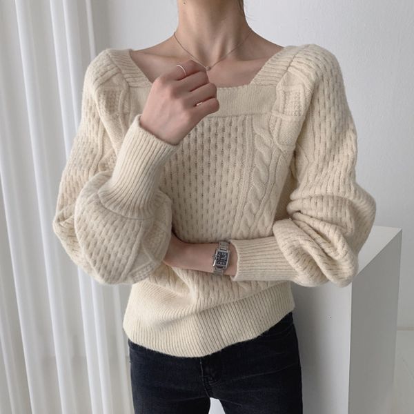 sweater high-end female chic korean sweaters knitted-or-crocheted pullover's sleeve long autumn causal mesh solid pull jumpers, White;black
sweater high-end female chic korean sweaters knitted-or-crocheted pullover's sleeve long autumn causal mesh solid pull jumpers, White;black