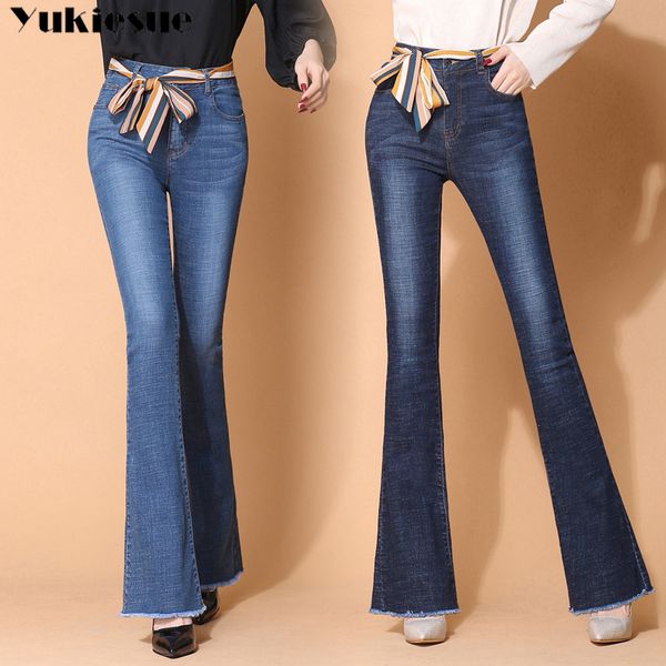 high waist ladies boyfriend flared jeans for women bell bottom female black denim skinny jeans woman large sizes mom jeans 210519, Blue
high waist ladies boyfriend flared jeans for women bell bottom female black denim skinny jeans woman large sizes mom jeans 210519, Blue