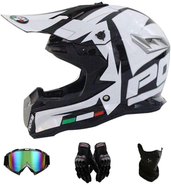 motorcycle helmets motocross helmet (4 piece set), open face helmet, goggles, mask, gloves, white,xl
motorcycle helmets motocross helmet (4 piece set), open face helmet, goggles, mask, gloves, white,xl