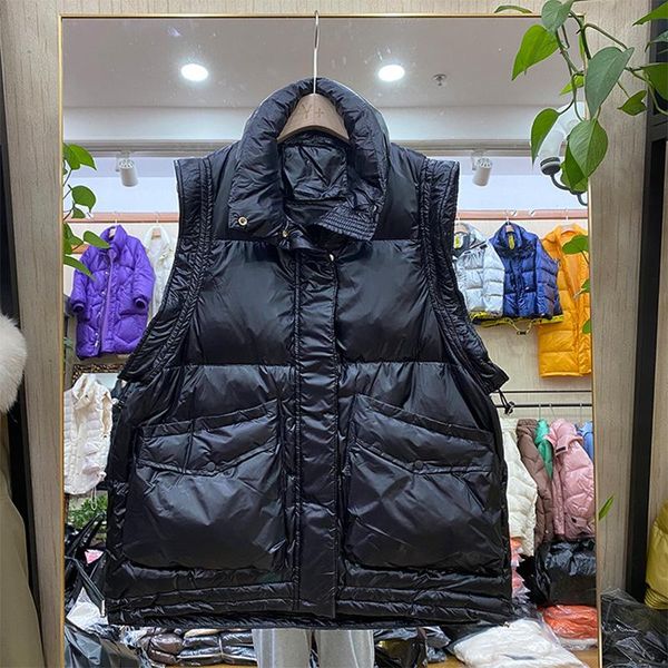 women's vests winter women waistcoat 2021 thick warm 90% white duck down jacket sleeveless vest female loose coat windproof, Black;white
women's vests winter women waistcoat 2021 thick warm 90% white duck down jacket sleeveless vest female loose coat windproof, Black;white