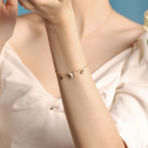 new real gold plated butterfly effect bracelet niche design sense s925 silver, Golden;silver
new real gold plated butterfly effect bracelet niche design sense s925 silver, Golden;silver
