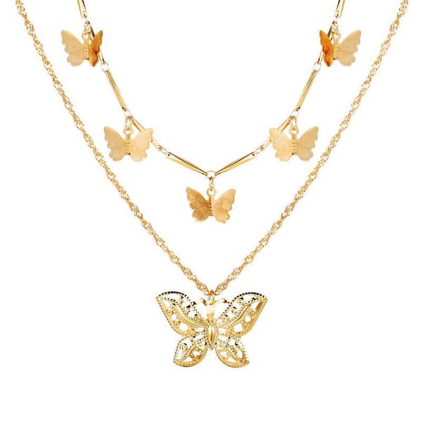 multilayer butterfly pendant necklaces for women fashion charm gold choker necklace bohemian jewelry gift chains, Silver
multilayer butterfly pendant necklaces for women fashion charm gold choker necklace bohemian jewelry gift chains, Silver