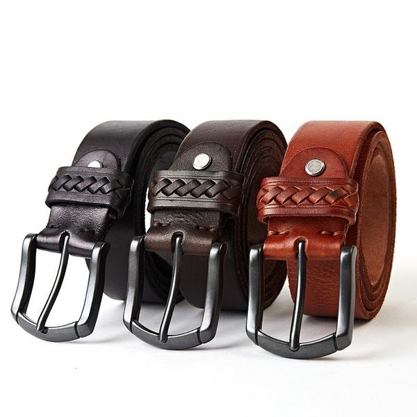 fashion casual jeans belt male all-match retro leather belts men washing layer, Black;brown
fashion casual jeans belt male all-match retro leather belts men washing layer, Black;brown