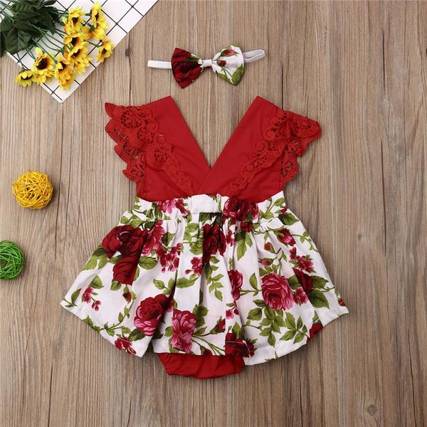 girl's dresses 2021 summer toddler baby girl dress lace floral clothing 2pcs bodysuit plus headband outfits clothes, Red;yellow
girl's dresses 2021 summer toddler baby girl dress lace floral clothing 2pcs bodysuit plus headband outfits clothes, Red;yellow