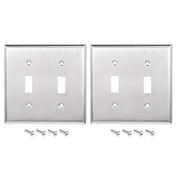 smart home control uxcell 2 gang classic toggle decorative wall plate switch cover stainless for light receptacle outlet 2pcs
smart home control uxcell 2 gang classic toggle decorative wall plate switch cover stainless for light receptacle outlet 2pcs