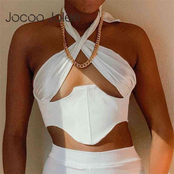 summer halter neck cross cropped hollow out tank women backless slim vest bandage short clubwear 210416, White
summer halter neck cross cropped hollow out tank women backless slim vest bandage short clubwear 210416, White