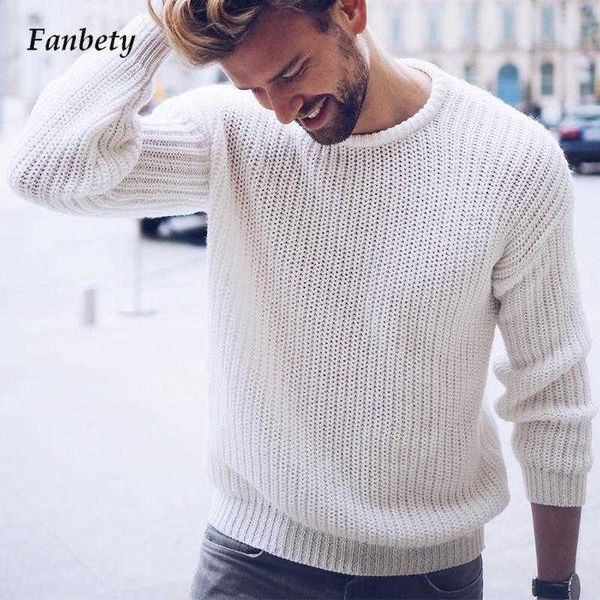 autumn male warm round neck sweaters men solid long sleeve jumpers winter casual fashion basic knitted sweater pullover 210929, White;black
autumn male warm round neck sweaters men solid long sleeve jumpers winter casual fashion basic knitted sweater pullover 210929, White;black