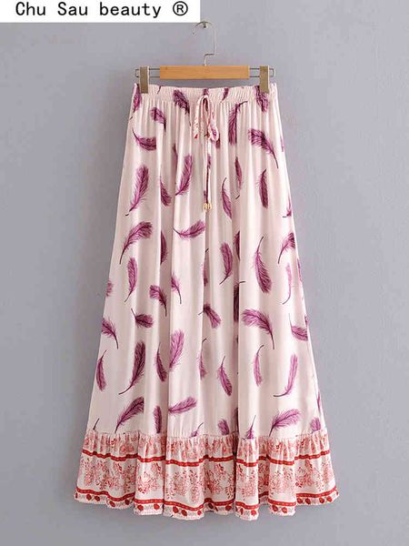 chu sau beauty casual feather print midi skirt women holiday chic elastic waist summer beach long skirts mujer falda de moda 210508, Black
chu sau beauty casual feather print midi skirt women holiday chic elastic waist summer beach long skirts mujer falda de moda 210508, Black