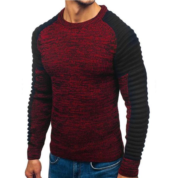 men's sweaters patchwork knitted sweater slim fit muscle mens long sleeve crew neck shirt fashion winter tunic male clothing, White;black
men's sweaters patchwork knitted sweater slim fit muscle mens long sleeve crew neck shirt fashion winter tunic male clothing, White;black