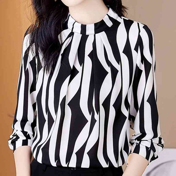 blusas blouses femme long sleeve black white striped chiffon blouse shirt women blusas mujer de moda blouse women 210602
blusas blouses femme long sleeve black white striped chiffon blouse shirt women blusas mujer de moda blouse women 210602