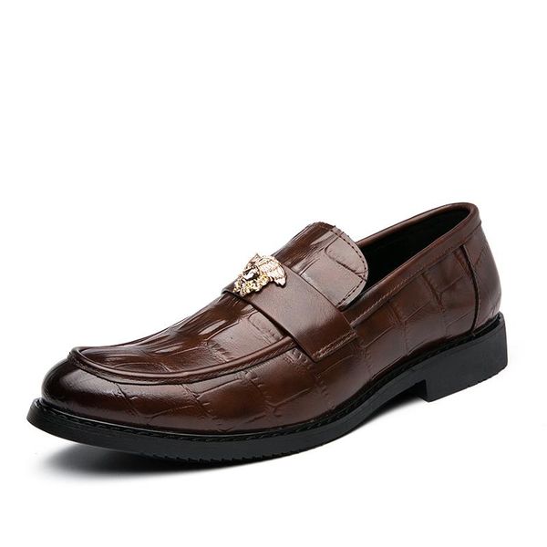 dress shoes korean style checkered men slip-on low heel leather man metal casual business oxfords zapatos hombre, Black
dress shoes korean style checkered men slip-on low heel leather man metal casual business oxfords zapatos hombre, Black
