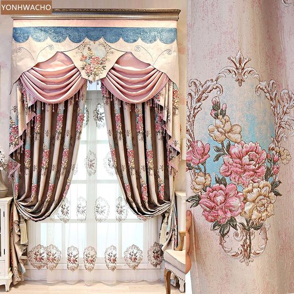 custom curtain european luxury bedroom pink embroidered chenille thick cloth blackout valance tulle panel c659 & drapes
custom curtain european luxury bedroom pink embroidered chenille thick cloth blackout valance tulle panel c659 & drapes
