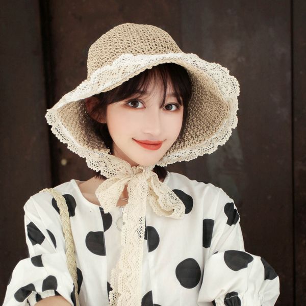 summer beach hat lace straw women up sun seaside fisherman, Blue;gray
summer beach hat lace straw women up sun seaside fisherman, Blue;gray