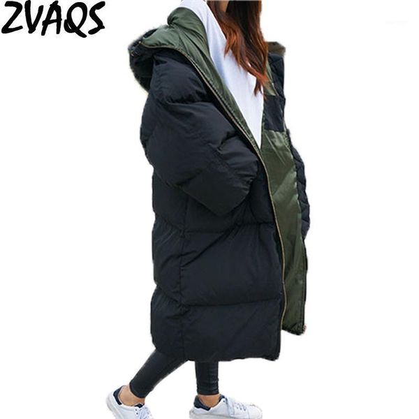 women's down & parkas 2021 winter jacket women cotton padded female long coat loose warm thicken hooded plus size manteau femme st366, Black
women's down & parkas 2021 winter jacket women cotton padded female long coat loose warm thicken hooded plus size manteau femme st366, Black