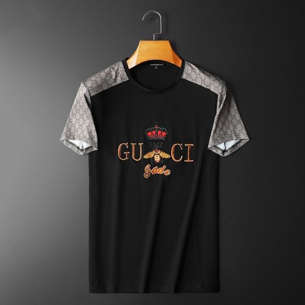 fashion t shirts 2021 summer men's short sleeve embroidered mercerized cotton round neck casual loose, White;black
fashion t shirts 2021 summer men's short sleeve embroidered mercerized cotton round neck casual loose, White;black
