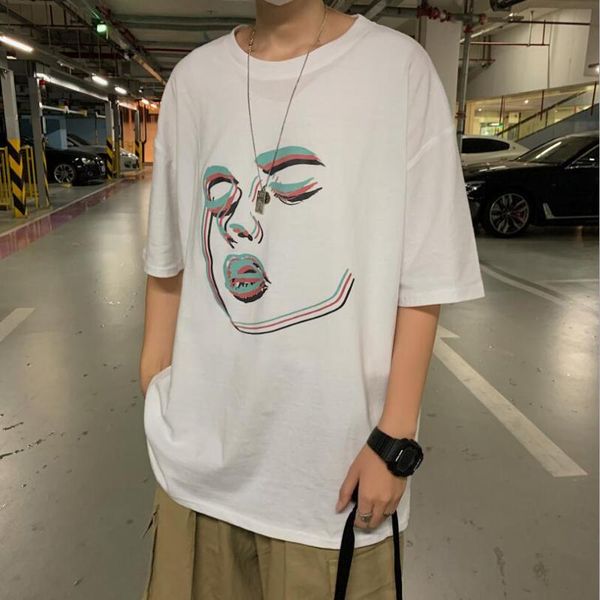 summer short sleeve t-shirt for men fashion personalized printing loose cotton tshirt man casual w1913 men's t-shirts, White;black
summer short sleeve t-shirt for men fashion personalized printing loose cotton tshirt man casual w1913 men's t-shirts, White;black