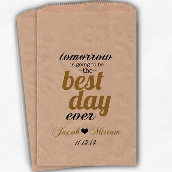 gift wrap custom day ever wedding candy buffet treat bags - gold personalized rehearsal favor with names and date -kraft paper
gift wrap custom day ever wedding candy buffet treat bags - gold personalized rehearsal favor with names and date -kraft paper