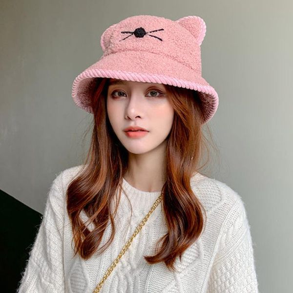 selling women winter plush bucket hat with cute cat ears flat hats soft animal printed warm outdoor, Black;white
selling women winter plush bucket hat with cute cat ears flat hats soft animal printed warm outdoor, Black;white