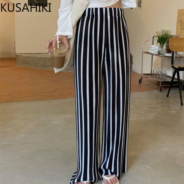 women's pants & capris kusahiki korean striped wide leg high waisted women long trousers causal 2021 pleated mujer pantalones 6k933, Black;white
women's pants & capris kusahiki korean striped wide leg high waisted women long trousers causal 2021 pleated mujer pantalones 6k933, Black;white