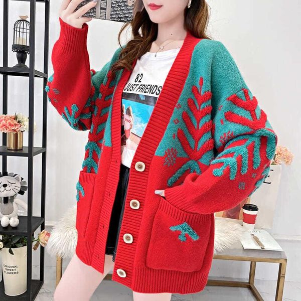 women's knits & tees autumn winter cute christmas single breasted knit cardigan korean style loose plus size sweater jacket casual long, White
women's knits & tees autumn winter cute christmas single breasted knit cardigan korean style loose plus size sweater jacket casual long, White