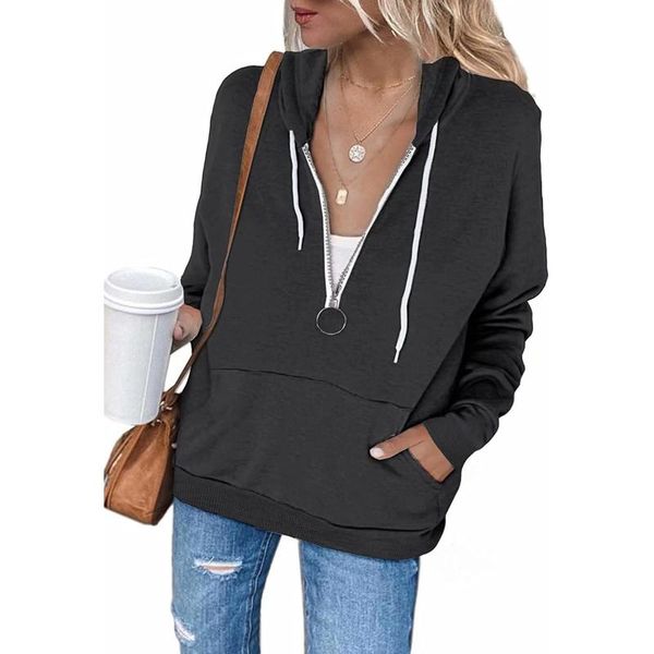 women's hoodies & sweatshirts womens zip up hoodie long sleeve drawstring loose pockets jacket coat casual pocket wram autumn winter ju, Black
women's hoodies & sweatshirts womens zip up hoodie long sleeve drawstring loose pockets jacket coat casual pocket wram autumn winter ju, Black