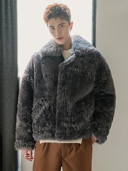 men's leather & faux real fur coat men original winter sheep shearling jacekt man short warm lamb jackets coats 2021 19341 kj3321, Black
men's leather & faux real fur coat men original winter sheep shearling jacekt man short warm lamb jackets coats 2021 19341 kj3321, Black