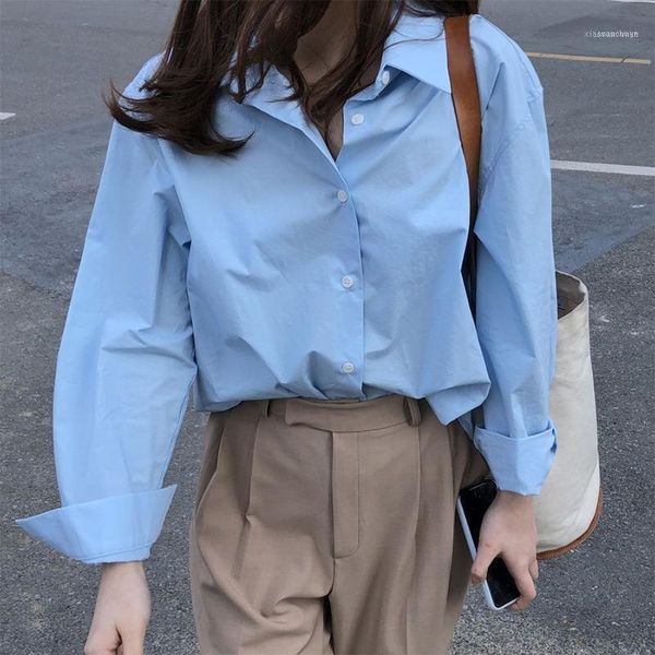 women's blouses & shirts turn-down collar office lady long sleeve single-breasted minimalist shirt 2021 fashion button female t, White
women's blouses & shirts turn-down collar office lady long sleeve single-breasted minimalist shirt 2021 fashion button female t, White
