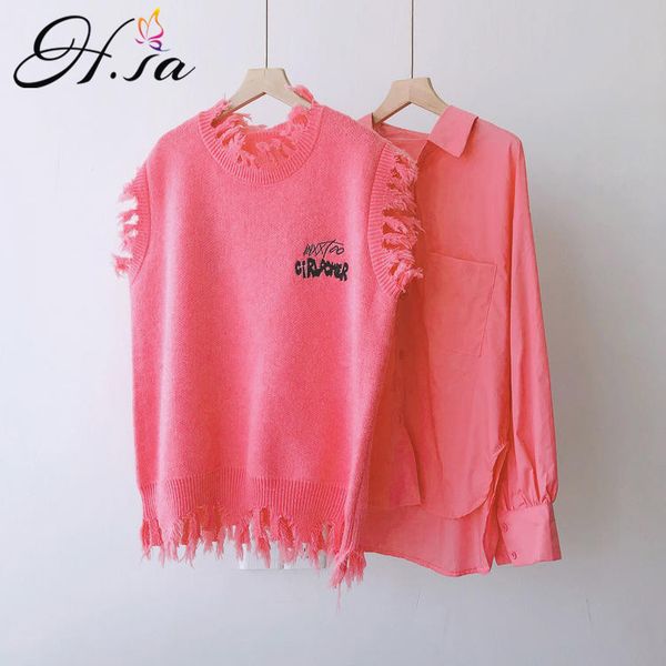 h.sa roupa mujer two piece pullovers shirt and knit pullover suit cartoon girls embroidery sweater jumpers 210417, White;black
h.sa roupa mujer two piece pullovers shirt and knit pullover suit cartoon girls embroidery sweater jumpers 210417, White;black