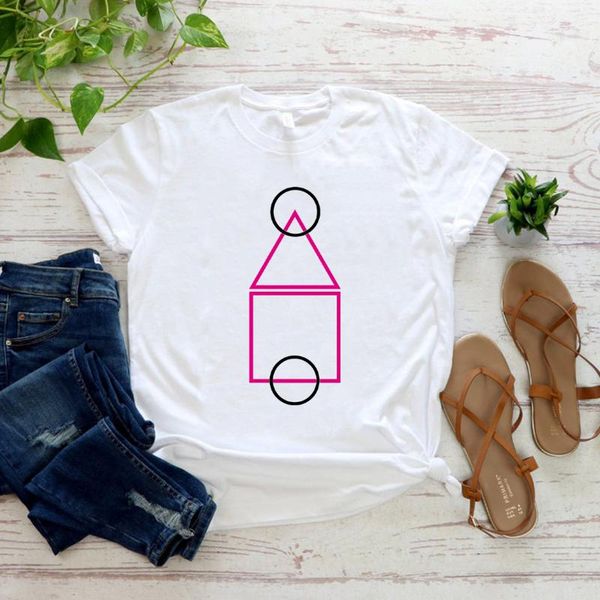 women's t-shirt squid game t shirt round six women men casual streetwear trend korean drama 456 tees short sleeve tshirt, White
women's t-shirt squid game t shirt round six women men casual streetwear trend korean drama 456 tees short sleeve tshirt, White