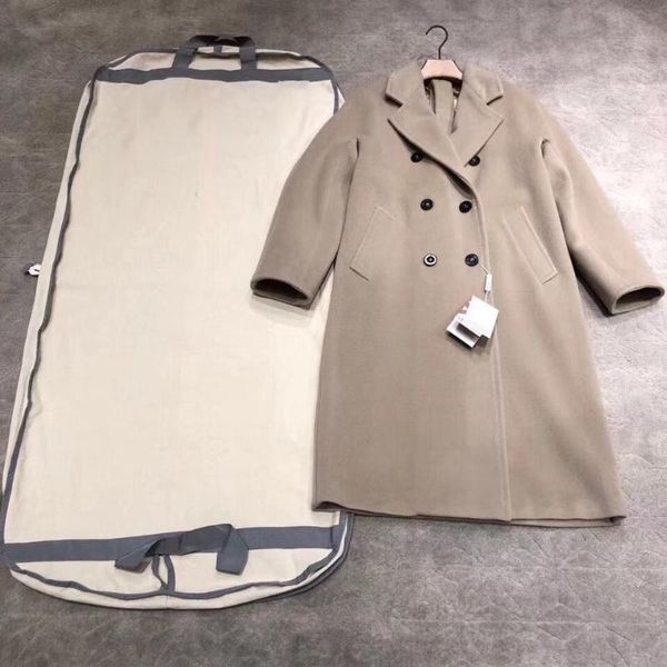 women's wool & blends wuyue may cashmere coat winter long slim-fit belt high-end hand-sewn with logo, Black
women's wool & blends wuyue may cashmere coat winter long slim-fit belt high-end hand-sewn with logo, Black