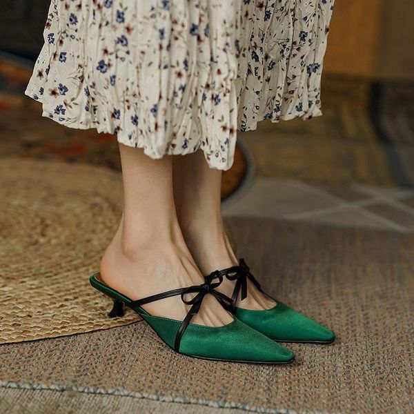 sandals womens mules green orange 2021 summer shoes genuine leather satin covered square toe kitten heels slingback, Black
sandals womens mules green orange 2021 summer shoes genuine leather satin covered square toe kitten heels slingback, Black