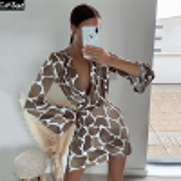 cultiseed women deep v neck high waist lacing up bow belt cardigan dress european ladies elegant print flare sleeve dresses casual, Black;gray
cultiseed women deep v neck high waist lacing up bow belt cardigan dress european ladies elegant print flare sleeve dresses casual, Black;gray
