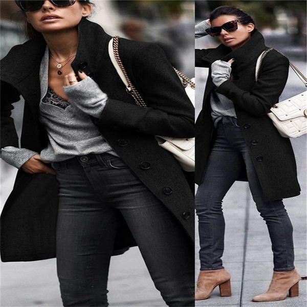 women's trench coats 2021 leisure ladies jacket slim solid color women outwear cotton warm fashion female overcoat, Tan;black
women's trench coats 2021 leisure ladies jacket slim solid color women outwear cotton warm fashion female overcoat, Tan;black