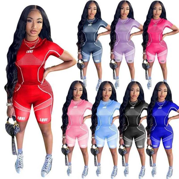 spring summer women's printed yoga pants two piece set round neck short sleeves shorts slim nightclub suit, Gray
spring summer women's printed yoga pants two piece set round neck short sleeves shorts slim nightclub suit, Gray