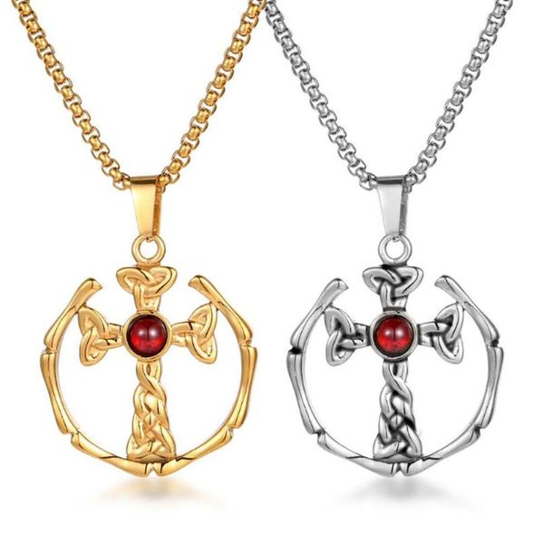 chains stainless steel cross red zircon stone weave round pendant necklace religious christ necklaces gift for him with chain, Silver
chains stainless steel cross red zircon stone weave round pendant necklace religious christ necklaces gift for him with chain, Silver