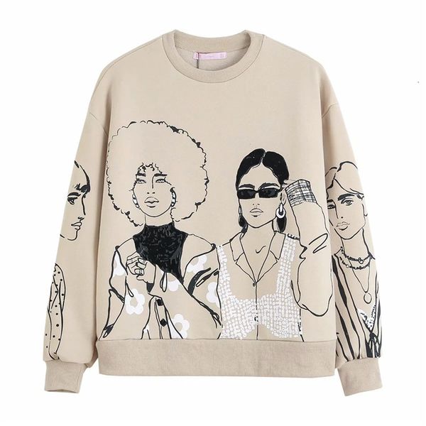 women's tracksuits autumn women fashion girls print za cotton sweatshirts chic lady casual o-neck long sleeve khaki pullover, Gray
women's tracksuits autumn women fashion girls print za cotton sweatshirts chic lady casual o-neck long sleeve khaki pullover, Gray