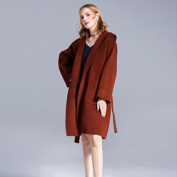 women's trench coats spring and autumn fashion women cashmere coat real overcoat turn - down collar slim style wool, Tan;black
women's trench coats spring and autumn fashion women cashmere coat real overcoat turn - down collar slim style wool, Tan;black