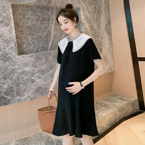 maternity dresses summer korean fashion black dress sweet chic ins elegant clothes for pregnant women slim pregnancy ruffle, White
maternity dresses summer korean fashion black dress sweet chic ins elegant clothes for pregnant women slim pregnancy ruffle, White